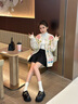 卓詩(shī)尼厚底樂(lè)福鞋女2025年秋季新款復(fù)古增高松糕英倫風(fēng)百搭單鞋小皮鞋女 黑色 37 曬單實(shí)拍圖
