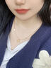 紀梵哲輕奢四葉草999足金黃金手鏈女生珠寶首飾生日禮物送女友老婆 999足金四葉草項鏈 曬單實拍圖