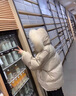 舒芳蝶（shufangdie）羽絨棉服女2024冬季新款韓版oversize短款加厚棉衣外套ins港風(fēng)潮 米白 M 曬單實(shí)拍圖