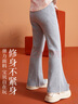 ASK JUNIOR兒童女童褲子2025秋針織長(cháng)褲花朵裝飾休閑褲寶寶運動(dòng)褲 灰色 100 曬單實(shí)拍圖