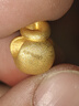 老廟黃金轉(zhuǎn)運(yùn)珠手串足金十二生肖轉(zhuǎn)運(yùn)珠 【蛇】序呈祥：約1g 曬單實(shí)拍圖
