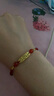 佐卡伊黃金手鏈女足金牛蛇雞三合一生肖福牌手鏈送女友生日禮物 曬單實(shí)拍圖