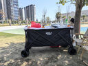 原始人露營(yíng)推車(chē)戶(hù)外營(yíng)地拖車(chē)便攜折疊手推野餐野營(yíng)快遞手拉車(chē)遛娃小拉車(chē) 450L 超大聚攏款曜黑【雙剎萬(wàn)向快拆輪】+鋁合金桌板 曬單實(shí)拍圖