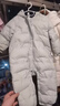 童泰（TONGTAI）嬰兒羽絨服連體衣秋冬男女寶寶連帽哈衣三防鴨絨爬服綠色90cm 曬單實(shí)拍圖