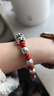 羅泰老銀匠999足銀貔貅紅繩手鏈男女款情侶手鏈五帝錢(qián)銅錢(qián)兔年本命年紅手繩 紅繩款（適合15-17cm手腕） 曬單實(shí)拍圖