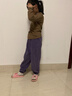 NICKYBABY兒童褲子春秋裝2025新款女童運(yùn)動(dòng)加絨衛(wèi)褲春秋季大童燈芯絨休閑褲 16091紫色【春秋款】 140 曬單實(shí)拍圖