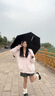 左都（ZUODU）遮陽傘加大黑膠防曬傘反向傘女晴雨兩用傘防紫外線傘upf50+太陽傘 【靜謐白8骨】加大反向+晴雨兩用 曬單實(shí)拍圖