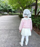 G.DUCKKIDS小黃鴨女童套裝春秋季一歲女寶寶衣服兒童公主裙嬰幼兒毛衣打底褲 GQ126款 粉紅色三件套 100 尺碼2~3歲【 90-100cm】cm 曬單實(shí)拍圖
