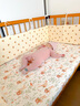 DaleBack嬰兒床床笠純棉a類(lèi)母嬰級兒童拼接床幼兒園寶寶嬰兒床床單蓋罩子 萌兔游園【A類(lèi)親膚純棉  加厚長(cháng)絨棉 吸濕透氣】 120*60cm 曬單實(shí)拍圖