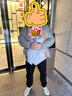 A 21 FUNB母子連體衣春秋帶寶寶袋鼠母子連體保暖衛衣大碼爸爸親子抱娃外套 灰色加絨沒(méi)有腰凳 180 2XL 150-200斤 曬單實(shí)拍圖