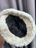 稻草人毛絨漁夫帽女2024秋冬季新款大頭圍顯臉小帽子保暖加絨盆帽洋氣 米色 均碼 曬單實(shí)拍圖