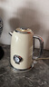 KGMT燒水壺復(fù)古開水壺家用1.8L大容量316L不銹鋼食品母嬰級電熱水壺 1.8L 艾芙瑞白（復(fù)古表盤款） KGMT 曬單實拍圖