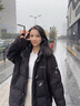 妍莉芬（yanlifen）羽絨棉服女長(cháng)款過(guò)膝棉衣外套女2024年冬季新款韓系學(xué)院風(fēng)寬松棉襖 黑色 S(建議80-100斤) 曬單實(shí)拍圖