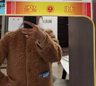 茵曼（INMAN）羊毛圈圈呢外套2025秋季女新款小香風(fēng)休閑短款針織毛衣上衣大衣 春泥棕 M 曬單實(shí)拍圖