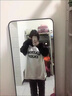 DALEY MODE黑白拼色插肩長袖t恤女圓領(lǐng)t恤寬松百搭休閑體恤中長款上衣百搭女 黑白拼接花色1 M 曬單實(shí)拍圖