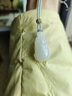 奈維斯汀和田玉羊脂玉貔貅吊墜男女款玉墜皮休寶寶瑞獸玉石掛件 金扣頭款 曬單實(shí)拍圖