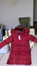 鴨鴨羽絨服女中長(cháng)款過(guò)膝冬保暖90白鵝絨極寒外套KXM 暗紅色 L 曬單實(shí)拍圖
