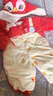 迪迪熊日記（DIDIXIONGRIJI）嬰兒衣服冬季夾棉加厚連體衣寶寶紅色喜慶拜年0一3月滿(mǎn)月過(guò)年冬裝 暖絨平平安安 (配小棉鞋) 90cm 適合20-23斤內身高79-85cm 曬單實(shí)拍圖