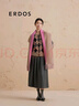 ERDOS【純羊絨】雙層起毛蓬松拼色流蘇休閑簡(jiǎn)約風(fēng)女士圍巾 大地駝 180cmX30cm 曬單實(shí)拍圖