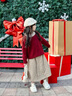 moonkids女童裙子過新年套裝秋冬年服兒童冬裝紅色毛衣圣誕兩件套加厚保暖 三件套【19741紅色毛衣+19588卡其色+4532卡其色棉裙】 110 cm 曬單實(shí)拍圖