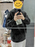 UR2025春季新款男裝時(shí)尚輕熟風(fēng)拼色口袋寬松針織衫UMM940004 黑色 S 曬單實(shí)拍圖