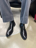 PEDRO男士松緊帶牛皮切爾西靴商務(wù)休閑皮鞋靴子PM1-96600004-1 黑色 44 曬單實(shí)拍圖