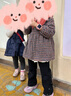 戴維貝拉兒童褲子2023秋冬女童洋氣加絨褲中大童微喇褲童裝 曬單實(shí)拍圖