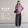 十月媽咪孕婦褲子春款抽繩腰休閑鐮刀月亮褲 深灰L 曬單實(shí)拍圖