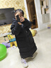 雪中飛童裝兒童羽絨服男童拜年服中大童字母印花女童長(cháng)款羽絨服外套 黑色 130 曬單實(shí)拍圖