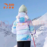 安踏兒童羽絨服女小童裝加厚保暖2023冬新款寶寶潮流滿(mǎn)印厚外套 純凈白-1 100 cm 曬單實(shí)拍圖