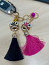 梓嘉福國潮醒獅掛件流蘇汽車(chē)鑰匙扣金屬可愛(ài)女包包鑰匙鏈圈舞獅喜慶禮品 A299醒獅頭流蘇黑色 曬單實(shí)拍圖