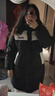 富羅迷女童羽絨服冬季女裝時(shí)尚新款洋氣青少年長(cháng)款保暖白鴨絨外套 黑色 160cm 曬單實(shí)拍圖