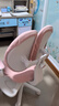巴布諾兒童學(xué)習椅學(xué)生寫(xiě)字作業(yè)椅子可調節升降追背座椅可轉 粉+升降腳踏 曬單實(shí)拍圖