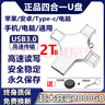 朗科（Netac）高速2TB大容量手機u盤(pán)2000GB蘋(píng)果安卓type-c電腦等四合一512g 灰色 十字型 四合一【太空銀2000G 曬單實(shí)拍圖