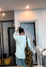 NEW OR MODE慵懶風(fēng)肌理感小v領(lǐng)長(zhǎng)袖T恤男春秋款內(nèi)搭打底衫美式潮牌寬松上衣服 白色 XL 【建議125-145斤】 曬單實(shí)拍圖