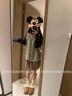 派吉鯊慵懶風(fēng)灰色長(zhǎng)袖開衫毛衣女秋冬2025年新款拼接撞色針織衫上衣外套 【灰色拼色】 毛衣女秋冬/毛衣外 S 40/45kg 曬單實(shí)拍圖