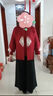 雪夕（XUEXI）媽媽冬裝2024新款中式針織開(kāi)衫紅色兩件套本命年衣服媽媽裝 曬單實(shí)拍圖
