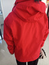 駱駝（CAMEL）三防沖鋒衣戶外登山服防水防風(fēng)防污三合一保暖時尚運動外套 A9W214119AX，中國紅一，男女 S 曬單實拍圖