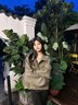 派吉鯊美式復古軍綠色仿麂皮絨夾克厚外套女初秋冬季2025新款翻領(lǐng)棒球服【軍綠色】【美拉德穿搭/小香風(fēng)/M 90-100 曬單實(shí)拍圖