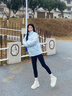 卓詩尼厚底小白鞋女2025秋季新款新款學(xué)院青秋透氣百搭運(yùn)動女鞋休閑板鞋 米白色 37 曬單實(shí)拍圖
