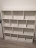 【送貨到家】白色實(shí)木書(shū)架兒童落地書(shū)柜自由組合格子柜置物架矮柜 2層   140長(cháng) 86高 深24 曬單實(shí)拍圖