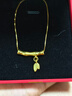 中國黃金（CHINA GOLD）黃金吊墜女款足金節節高升項鏈竹節老婆生日禮物中秋節禮物送女友 京速達*足金吊墜【贈925鏈】約0.9g 曬單實(shí)拍圖