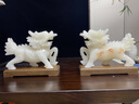 菲斯鉑亞祥瑞玉石麒麟擺件入住新房必備擺件臥室擺件高級感開業(yè)家居風水 大號麒麟左款（長35厘米重23斤） 曬單實拍圖
