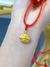 Giely黃金平安鎖項(xiàng)鏈寶寶嬰兒金飾吊墜生肖蛇年滿月周歲出生兒童節(jié)禮物 福氣蛇平安鎖項(xiàng)鏈-金約1.1g 曬單實(shí)拍圖