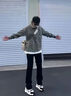 舉風(fēng)GATL美式飛行夾克男春季cleanfit短款工裝外套潮牌痞帥立領(lǐng)棒球服 黑色常規(guī) XL 曬單實(shí)拍圖