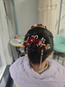 QBILY 發(fā)簪【一對(duì)裝】紅色玫瑰花流蘇發(fā)釵簪子中國(guó)風(fēng)漢服旗袍結(jié)婚頭飾 玫瑰直發(fā)叉左+玫瑰直發(fā)叉右 曬單實(shí)拍圖