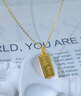 中國黃金（CHINA GOLD）小金磚黃金項(xiàng)鏈女士足金小金條吊墜七夕情人節(jié)禮物送女友老婆 小金磚吊墜約1.5g 配銀鏈 曬單實(shí)拍圖