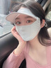 Charm Kendo口罩女帽檐臉基尼防曬面罩冰絲全臉遮陽透氣口罩夏季防紫外線 冰川灰【時尚百搭遮陽可洗】 曬單實拍圖