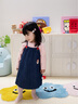 幼歌（YOUGE）【軟牛仔】嬰幼兒品卡通刺繡純色吊帶娃娃裙百搭可愛(ài)連衣裙 牛仔藍 90 cm 曬單實(shí)拍圖