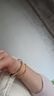 中國黃金（CHINA GOLD）足金3D硬金玫瑰花愛心拉絲黃金手鐲素圈送女友老婆女神節(jié)禮物 金重約6.2g 58#【藍色玫瑰禮盒】 曬單實拍圖